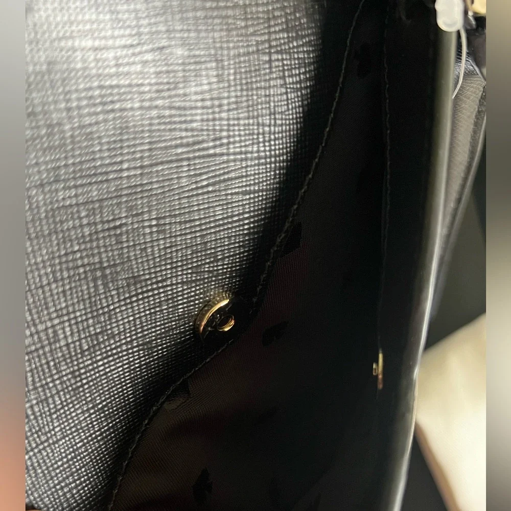 NWT Kate Spade Payton Medium Dome Satchel Bag Black with Crossbody & Dust Bag - Picture 13 of 16